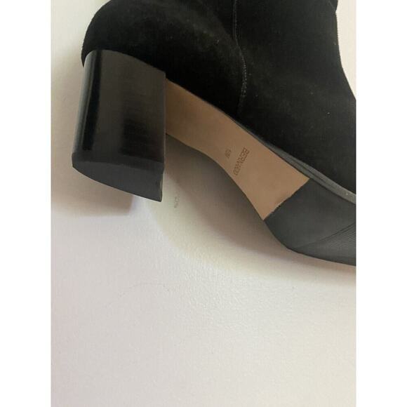 BERNARDO BOOTS BLACK SUEDE Sz 10 TALL KNEE SCRUNCH ANTHROPOLOGIE Ret $368 - Picture 12 of 13